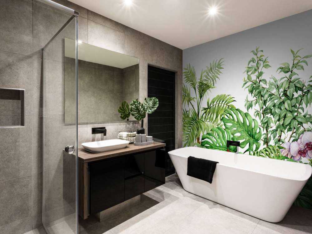 Tropikalne rośliny w akwareli