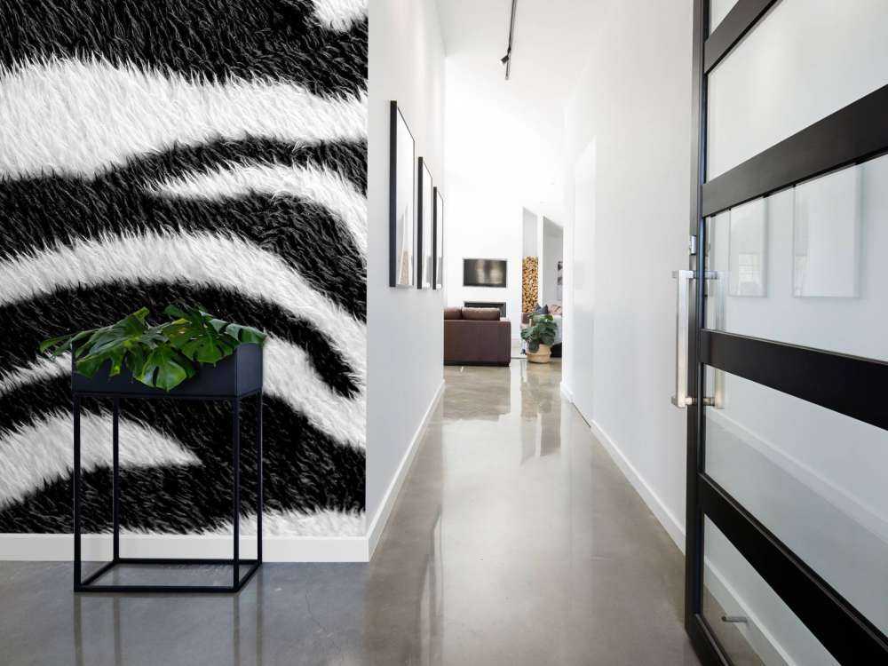 Sierść zebry z bliska