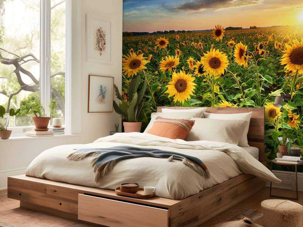 Piękne pole słoneczników