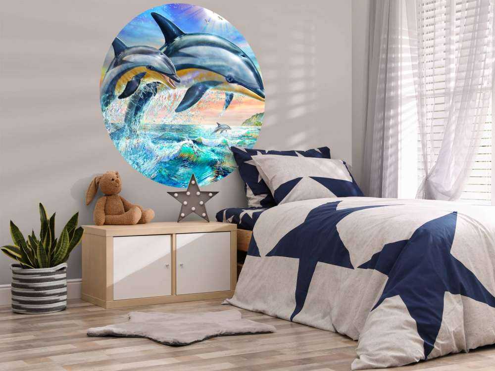 Frazer's Dolphin Mother And Baby