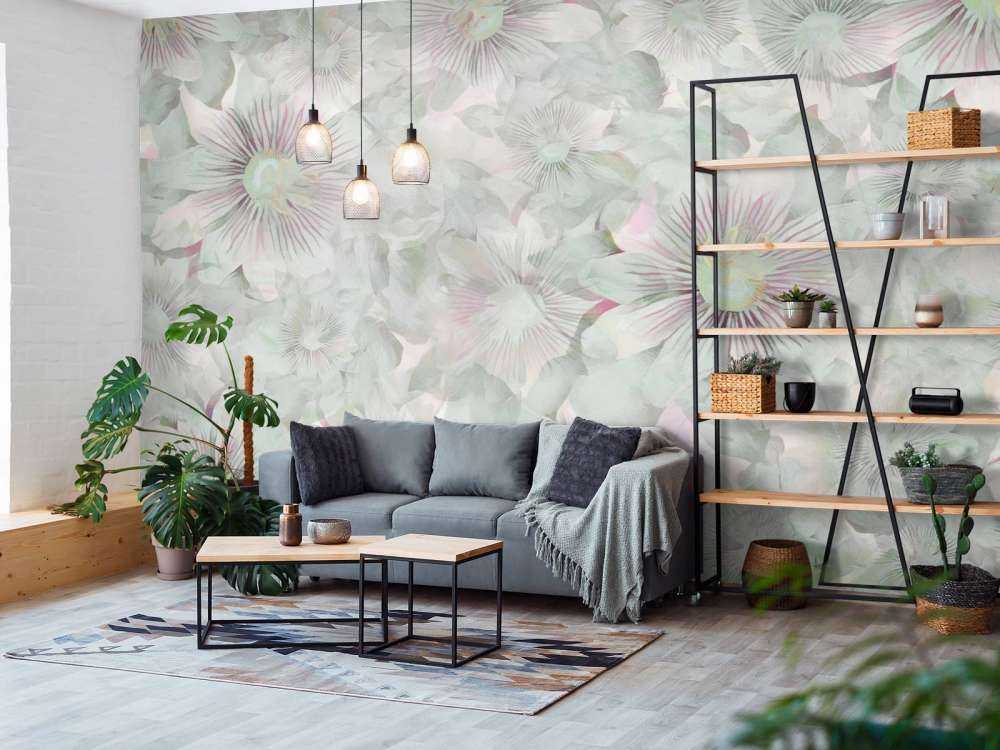 Elegancja akwareli botanicznych w pastelowym różu