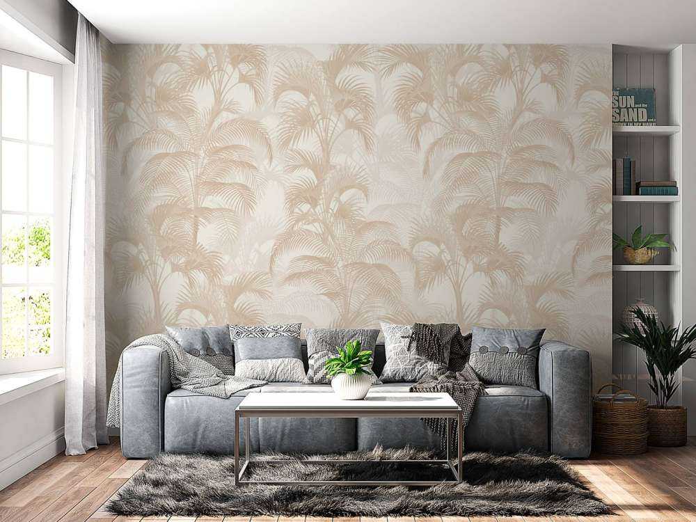 Tropikalne palmy w stylu vintage - piasek