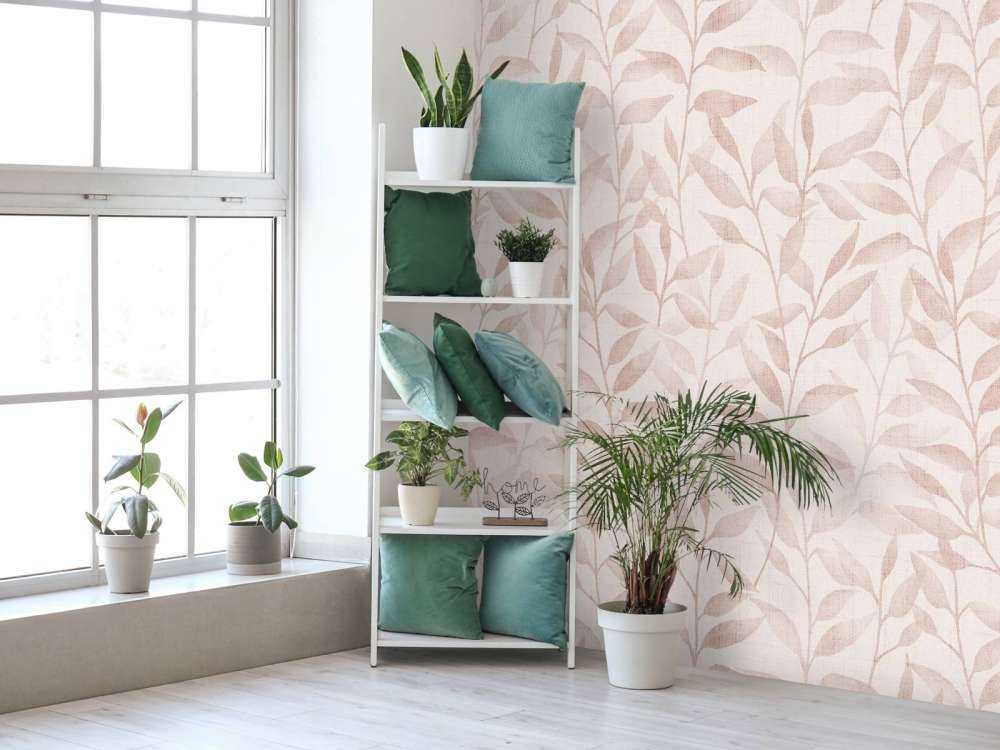 Liście pnące Japandi - miękka terakota