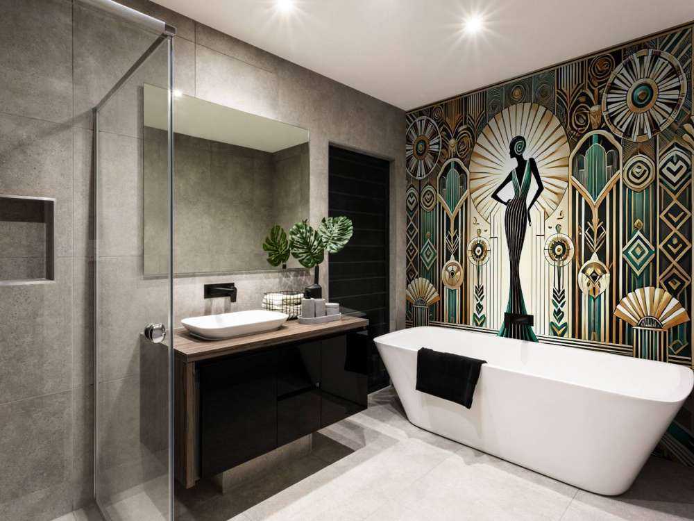 Scena elegancji vintage w stylu art deco