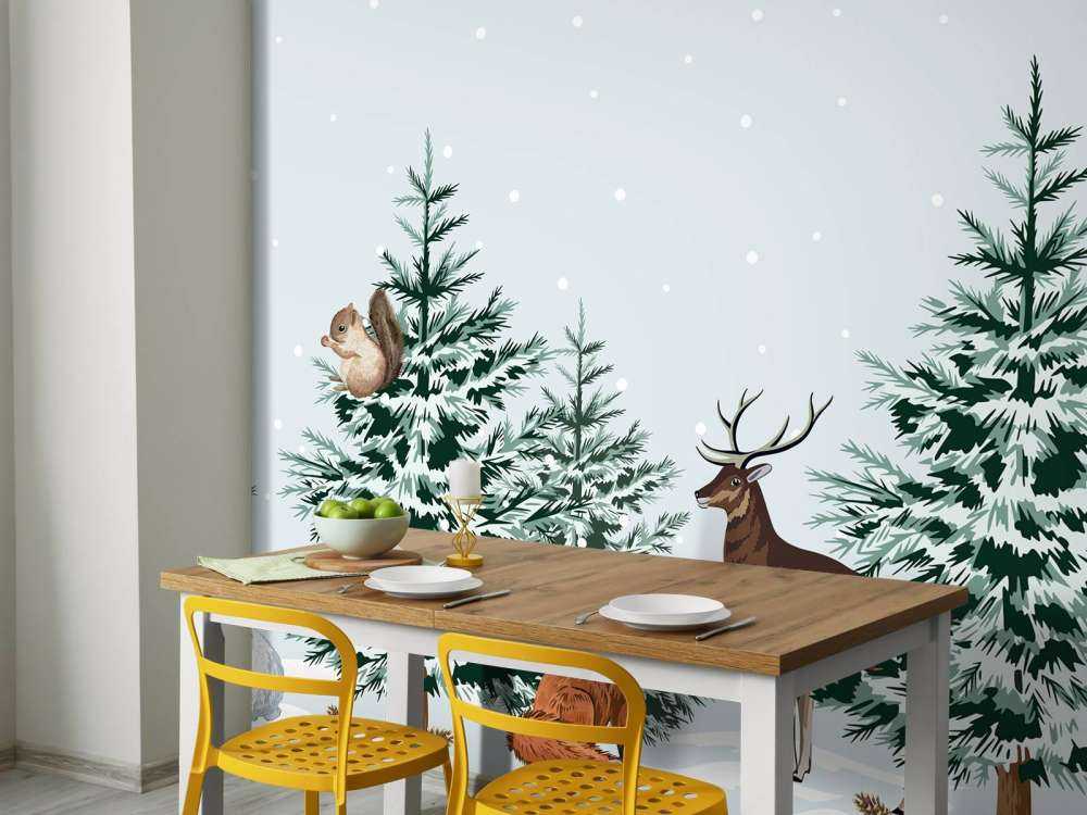 Radość mieszkańców zimowego lasu