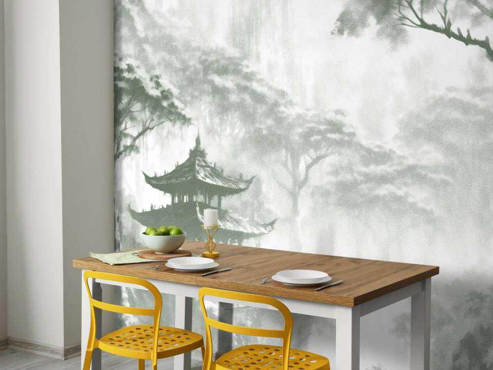 Mglisty Pawilon Orientalny, zielony