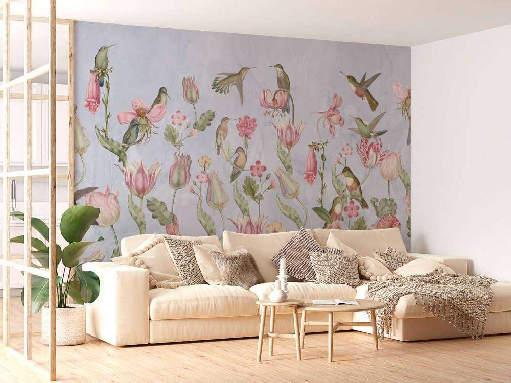 Symfonia Kolibrów Wiosennych - Pastelowa Niebieska Serenada