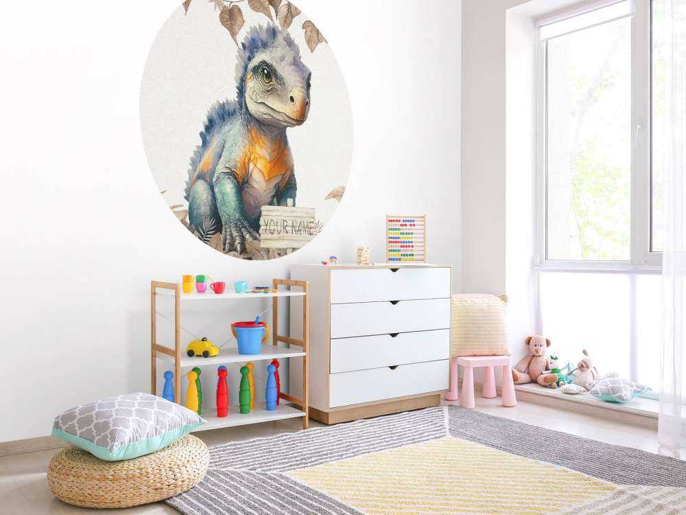 Młody ankylozaur w taupe dżungli