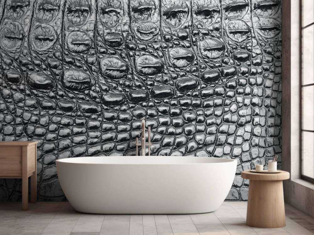 Skóra czarnego krokodyla