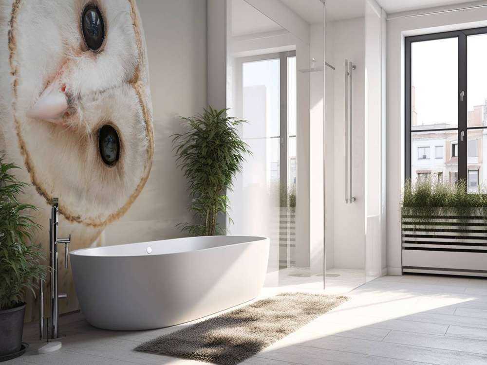 Sowa z przechyloną głową