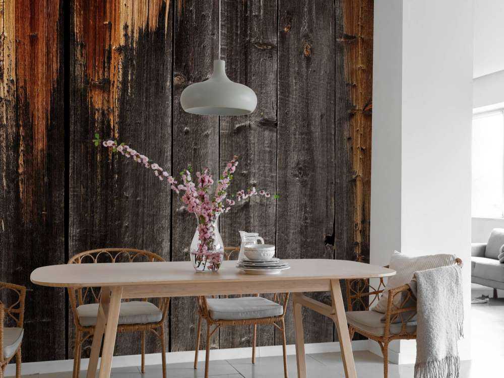 Drewno palone na czarno