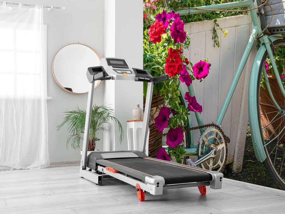 Stary rower z kwiatami