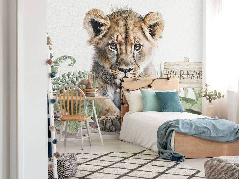 Młody lew w dżungli