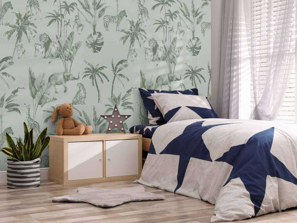 Zwierzęcy wzór dżungli zielony