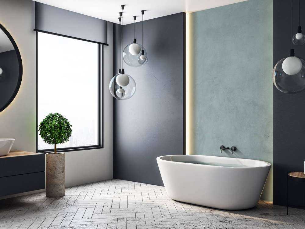 Beton z odcieniami zieleni