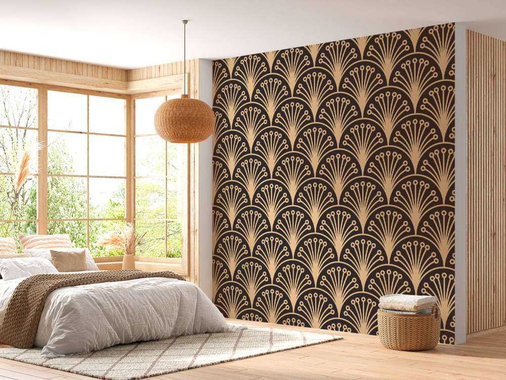 Złote kwiaty art deco