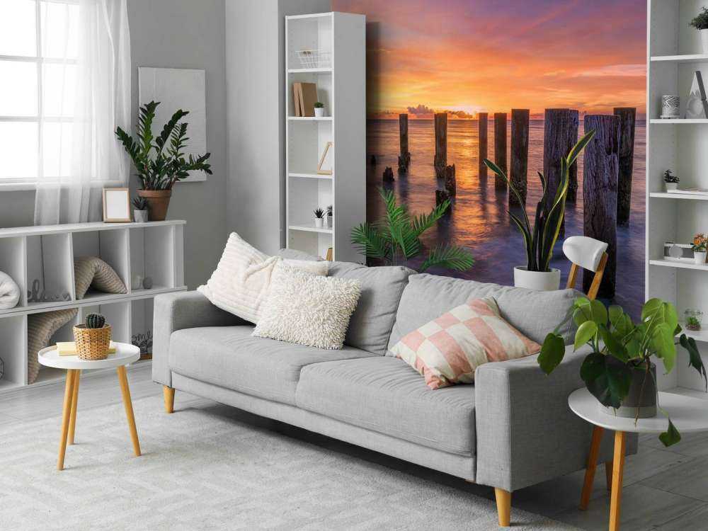 Pomarańczowo-fioletowe morze