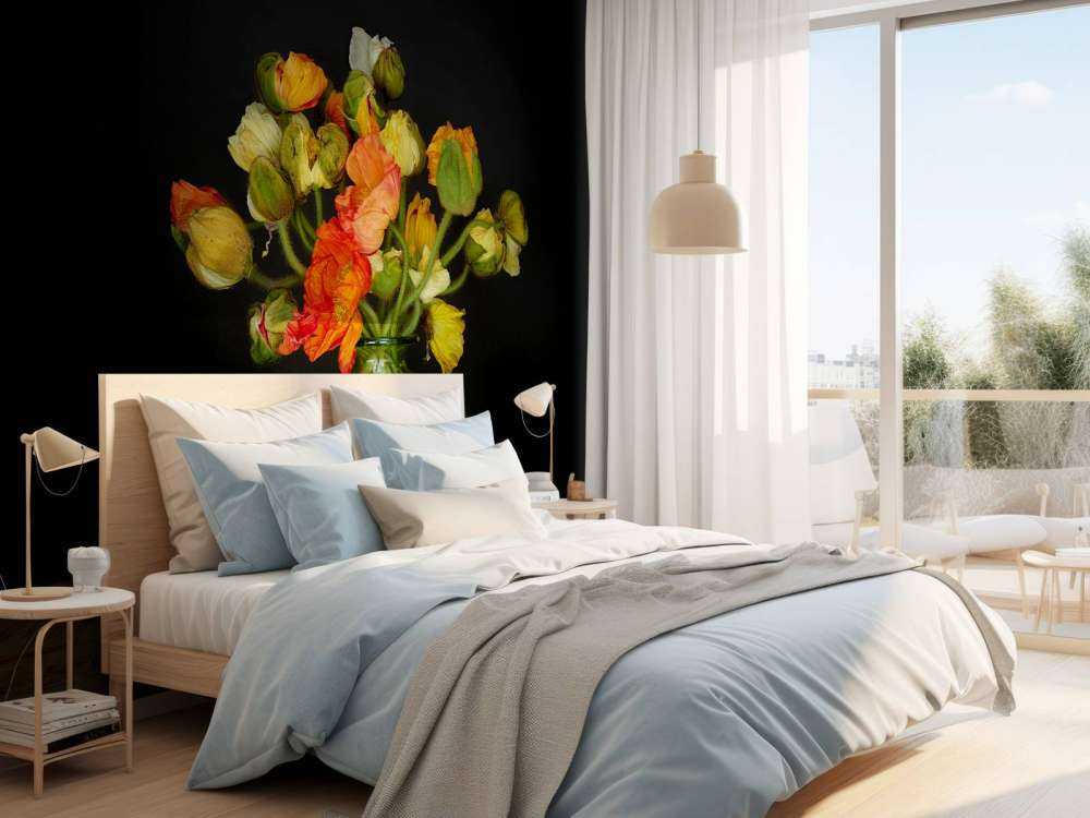 Malowniczy wazon z kwiatami