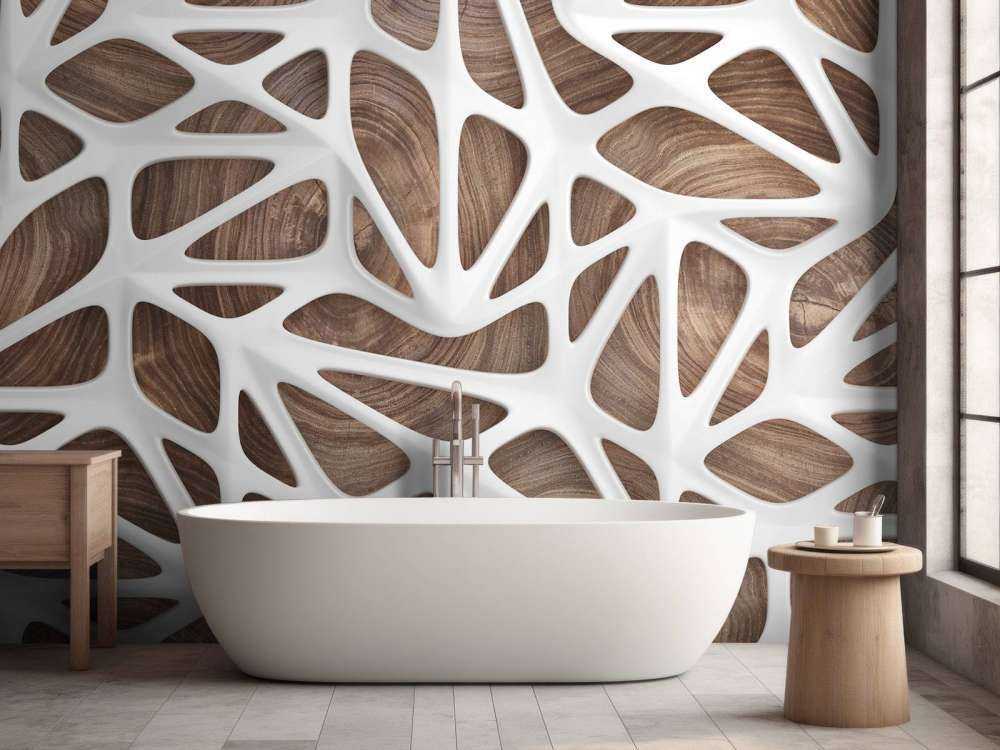 Biały wzór na drewnie