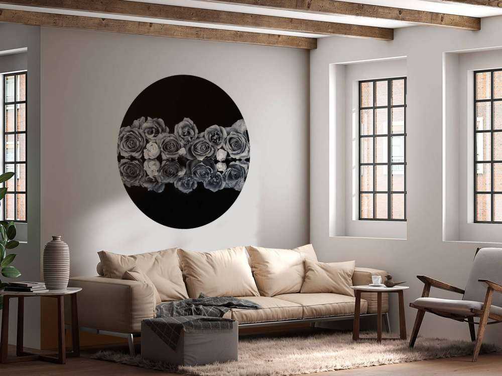 Bukiet róż czarny i biały