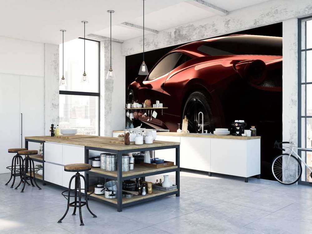 Czerwony samochód sportowy