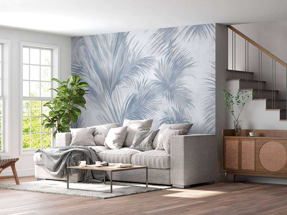 Palm Extravaganza Niebieski