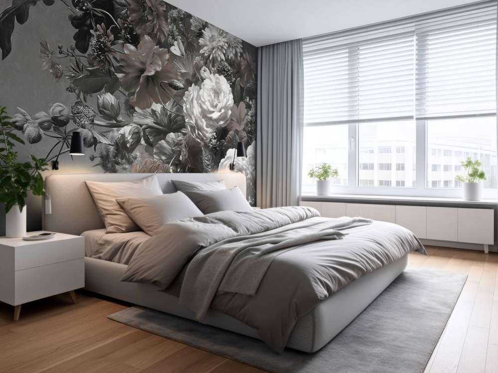 Duży bukiet z makami Sepia