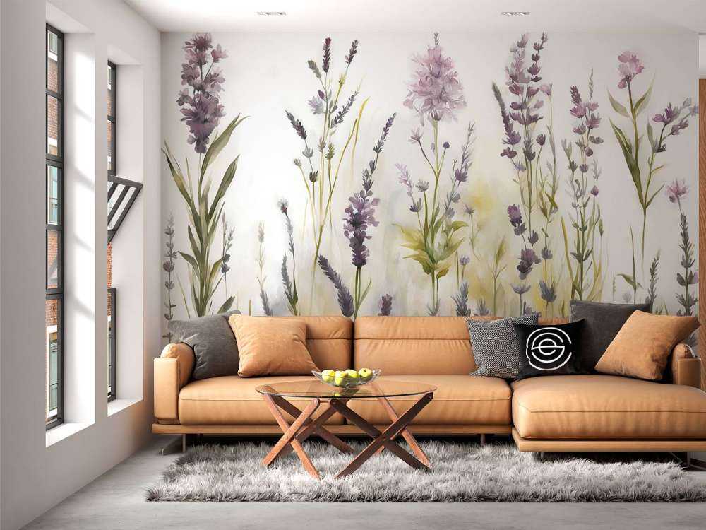 Lawendowa Polana Bezszwowy Ciepły Beż