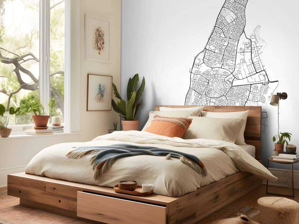 Mapa Haarlemu, biała