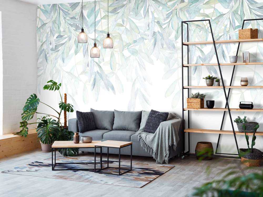 Pastelowe liście akwarelowe