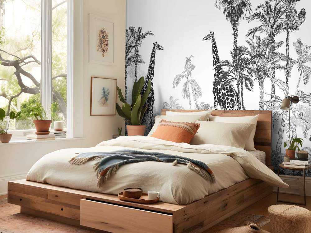 Naszkicowane zwierzęta w dżungli