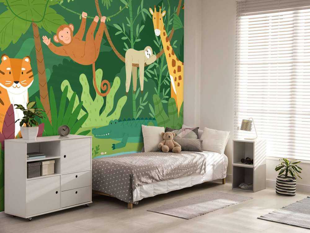 Szczęśliwe zwierzęta z dżungli