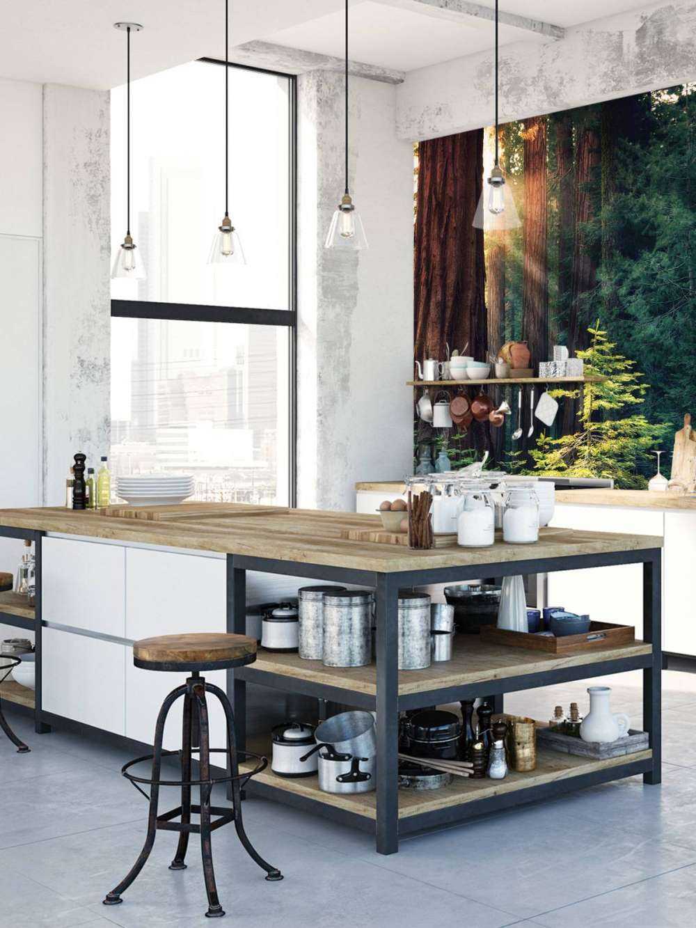 Światło słoneczne między drzewami mahoniowymi