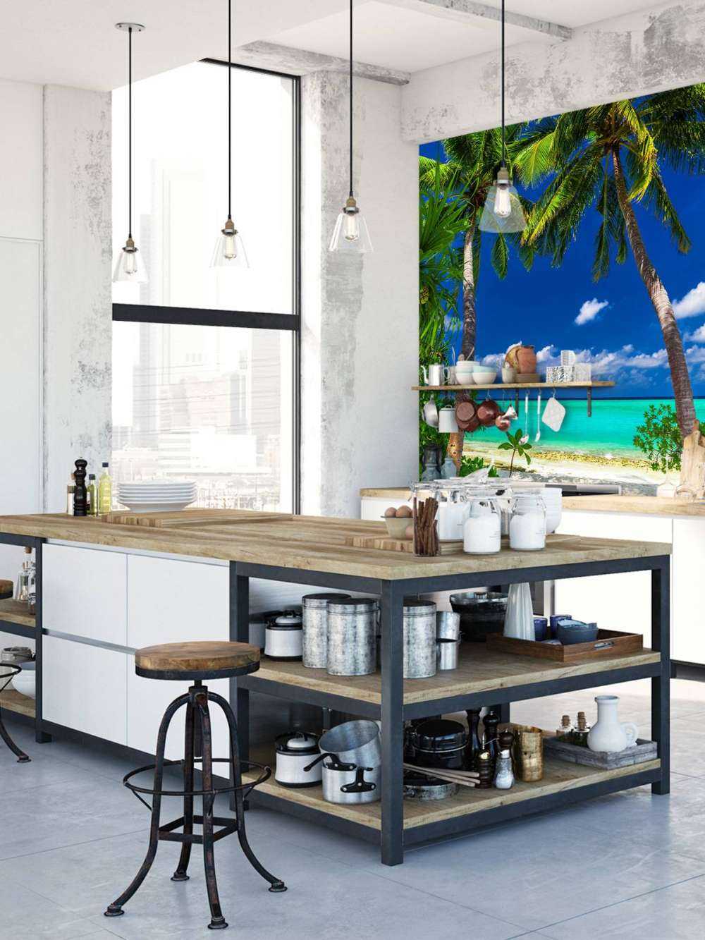 Drzewa palmowe na wyspie