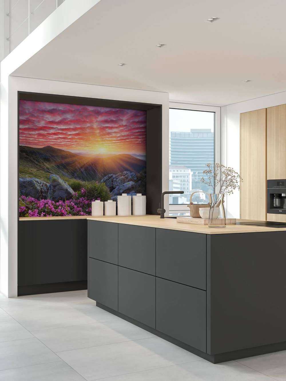 Fioletowy zachód słońca