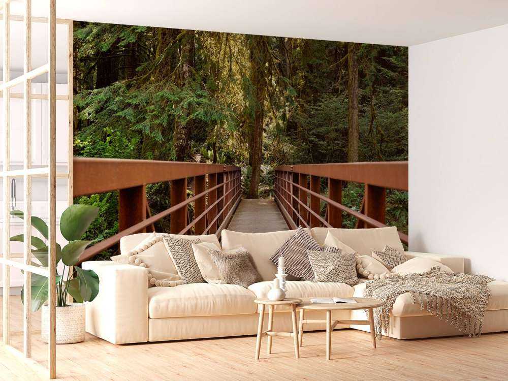 Rusty Bridge w lesie