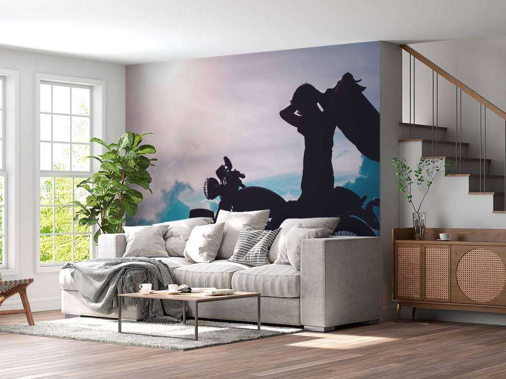 Sylwetka motocyklisty