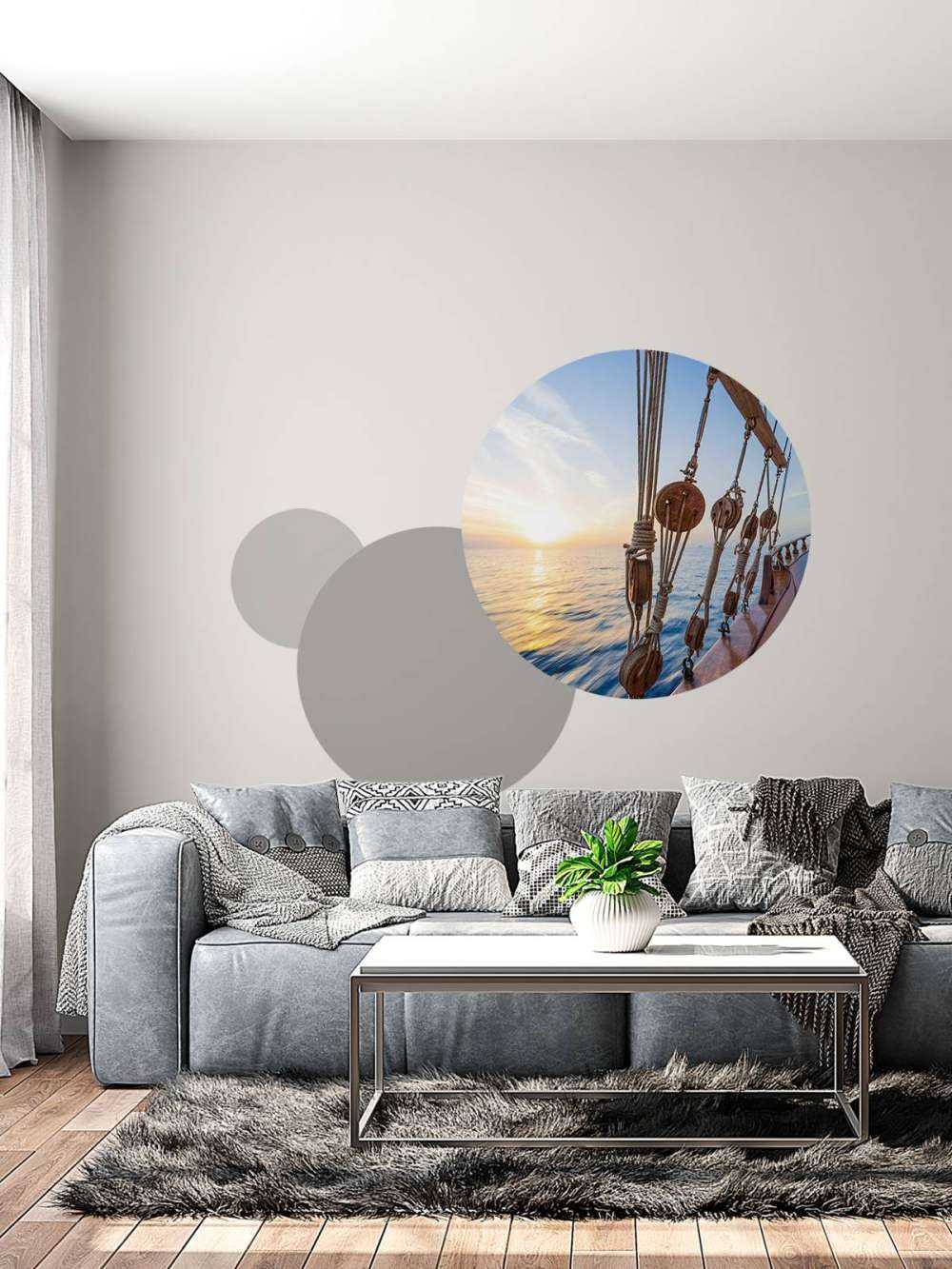 Żaglówka o zachodzie słońca