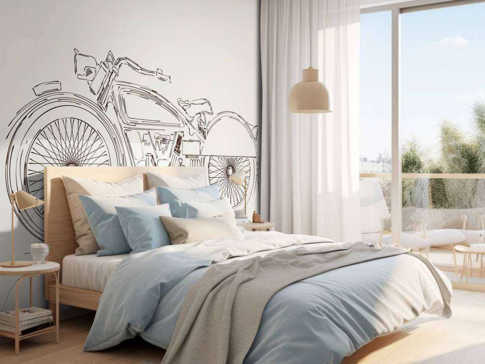 Narysowany zabytkowy silnik