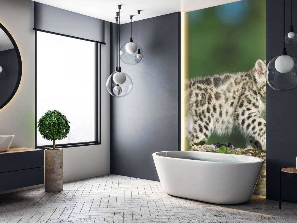 Młode pantery śnieżnej