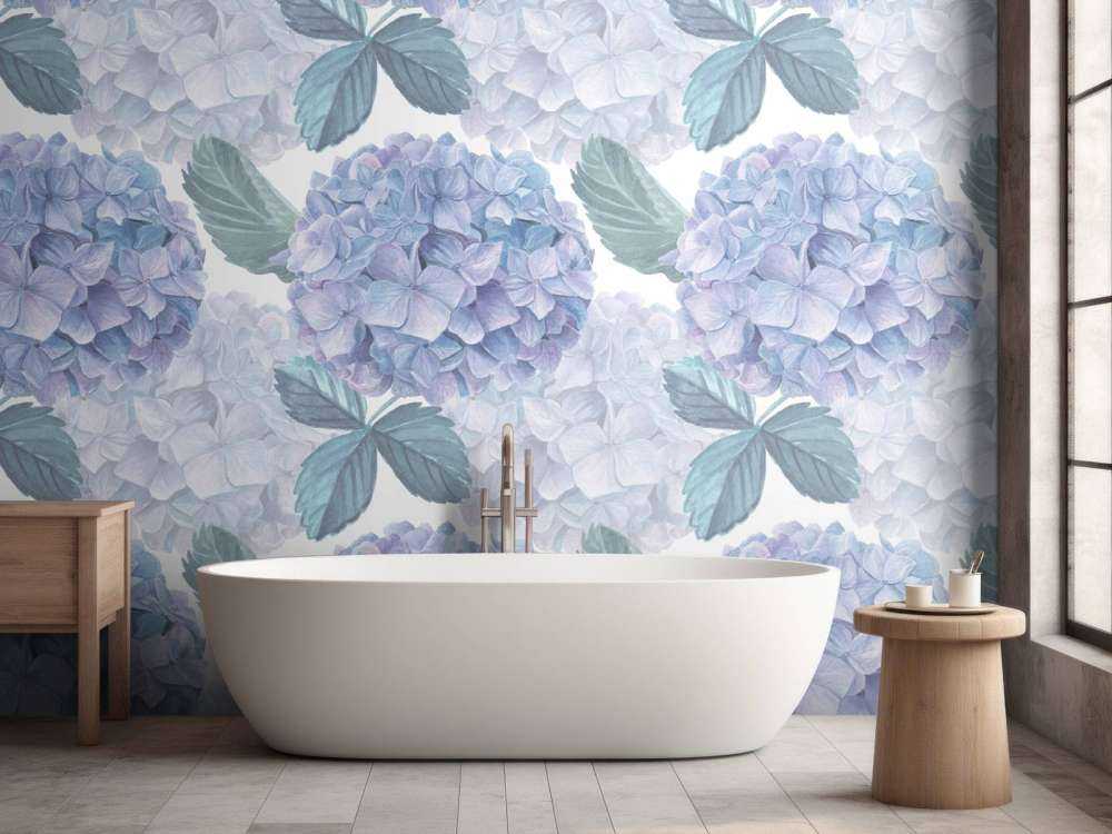 Krople Rosy na Hortensjach