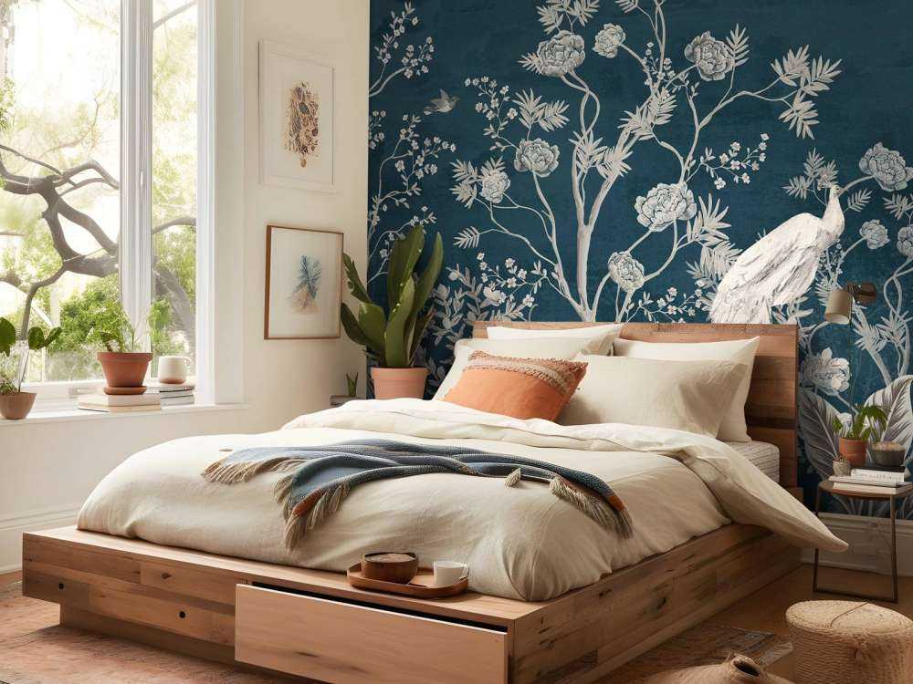 Splendor Pawia w Nocnym Ogrodzie