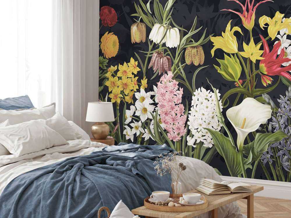 Kwiaty Wiosenne - Srebrny Szron Szary