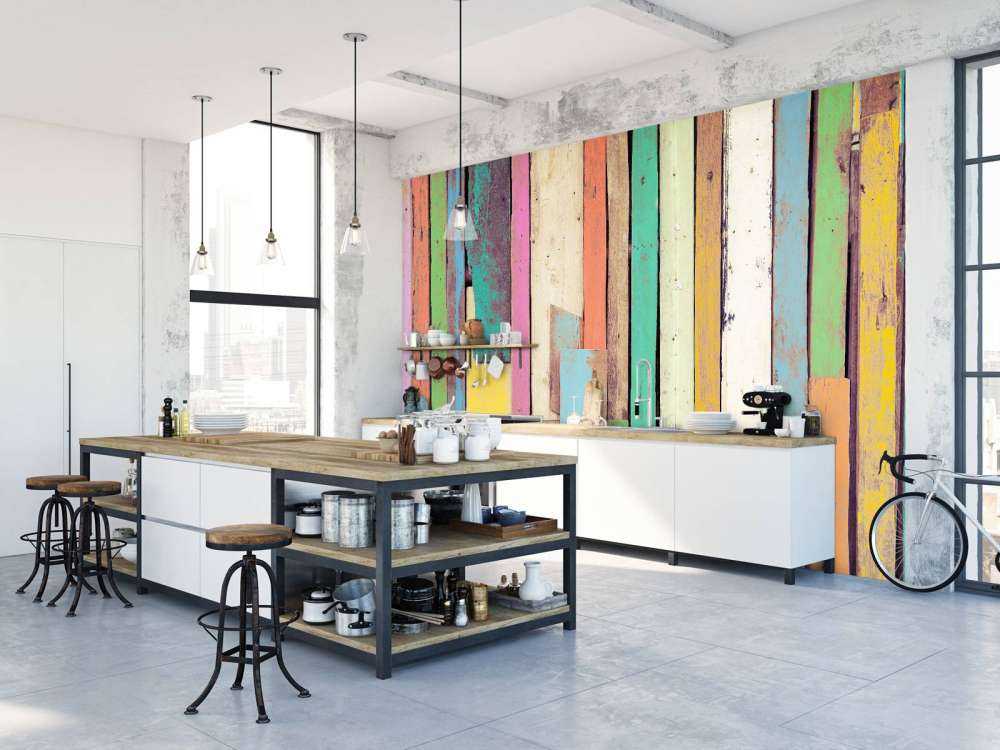 Kolorowe drewno wyburzeniowe