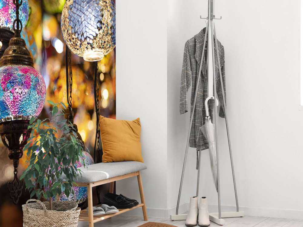 Kolorowe lampy szklane