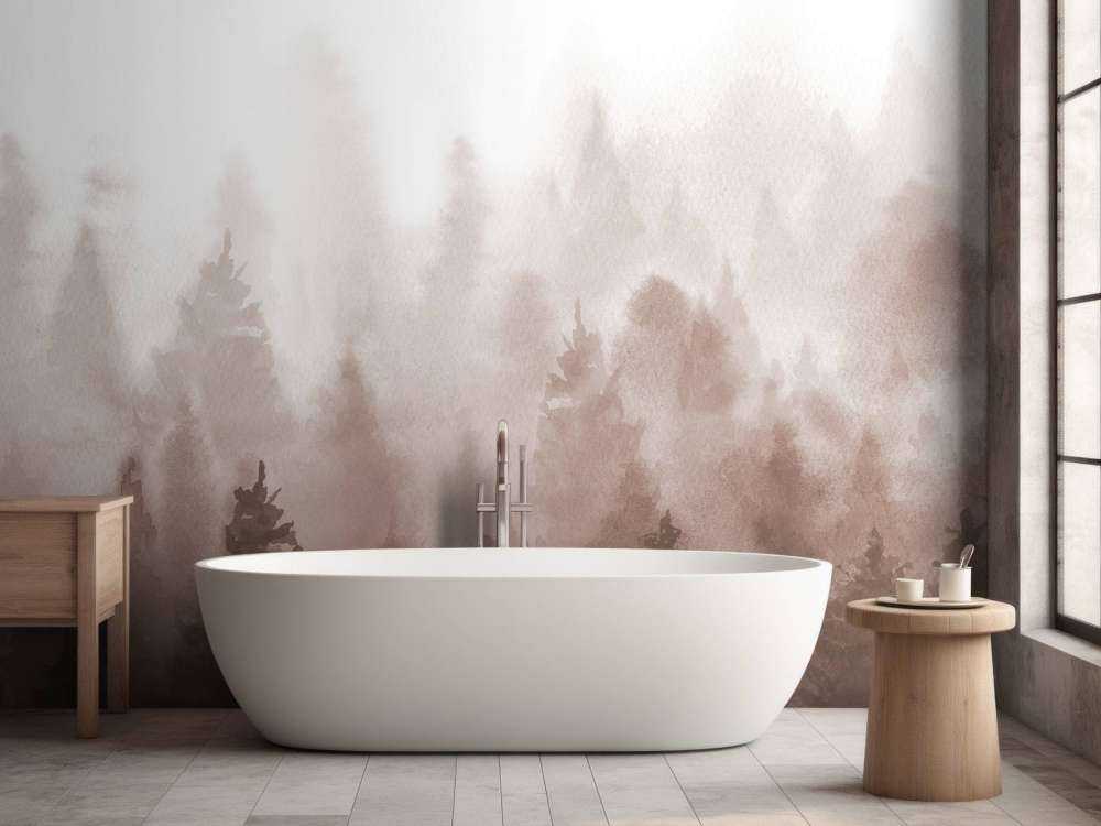 Las wykonany akwarelą