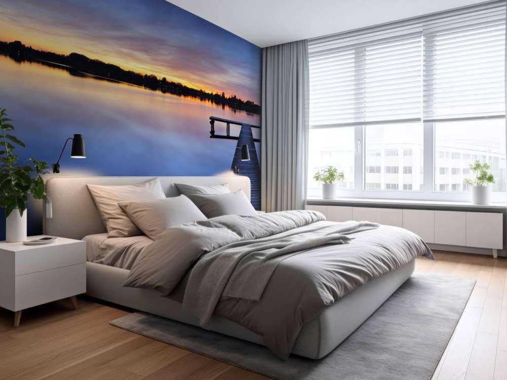 Rusztowania z ciemnoniebieskim niebem