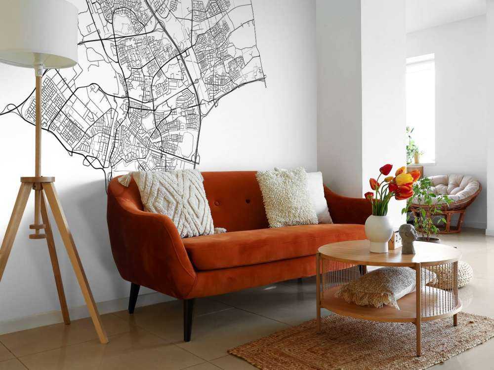 Mapa Den Bosch, biała