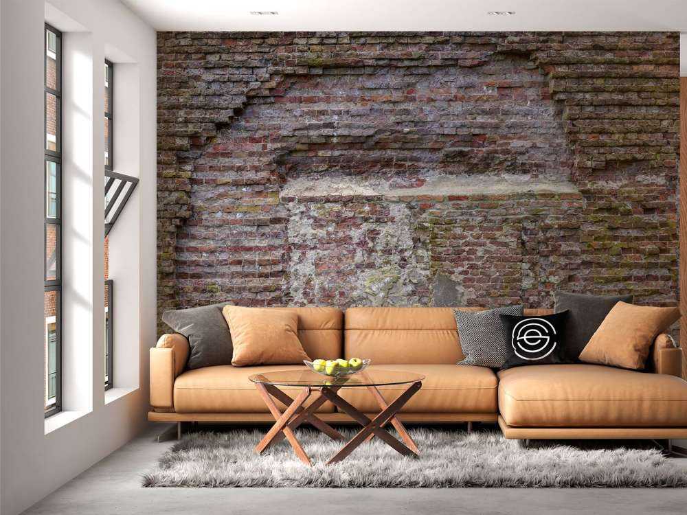 Stara, skruszona ściana