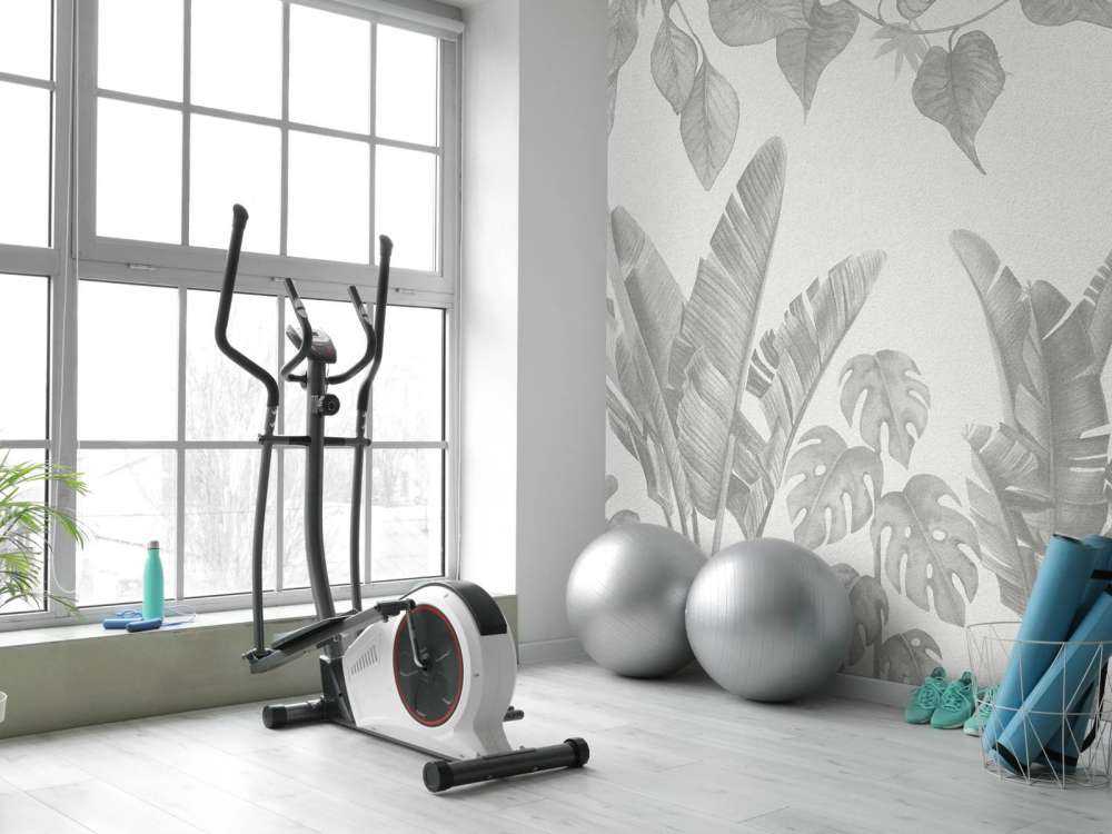 Rośliny dżungli w odcieniach szarości